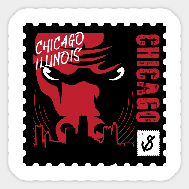 Chicago Illinois Sticker by Stamp